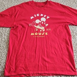 Disney Red Mickey Mouse Short Sleeve Tee